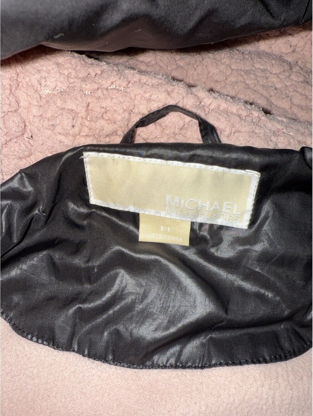Michael Kors Girls 5/6 Puffer Jacket Hood Fleece Lined Full Zip Black - Picture 9 of 9